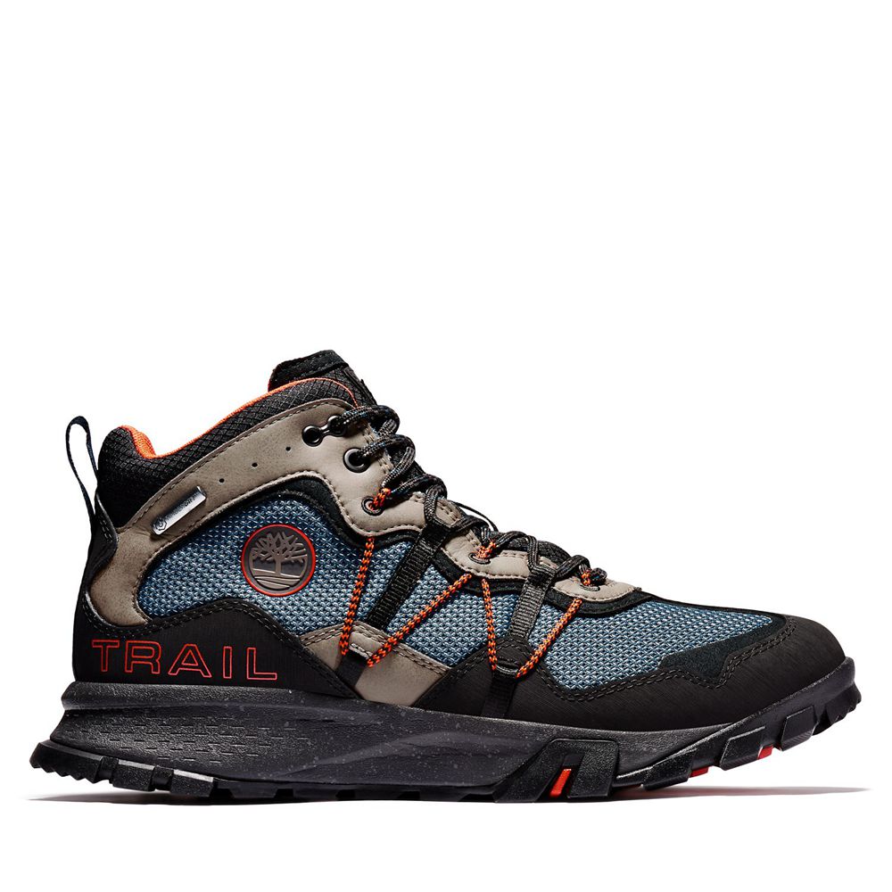 Bocanci De Drumeție Timberland Barbati Negrii/Albastri - Garrison Trail Waterproof Mid - Romania - Q